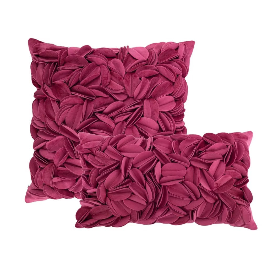 3D Flower Custom Throw Pillows – Vivid Petal Velvet, Decorative, High Quality, Duplex Splicing
