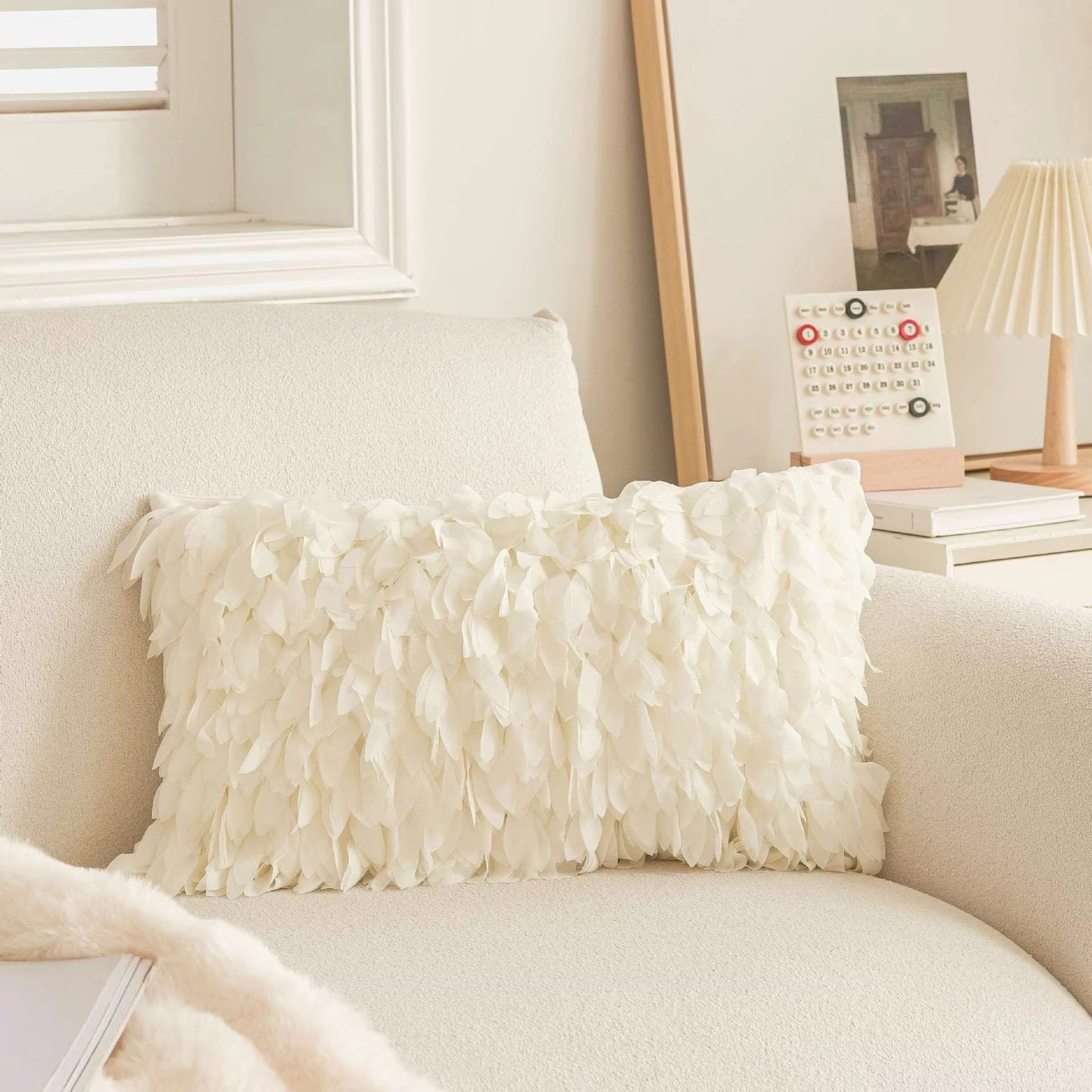 Solid Color Falling Leaves Pillow Covers – Car/Office/Sofa, Luxury, Modern, Recycled Polyester