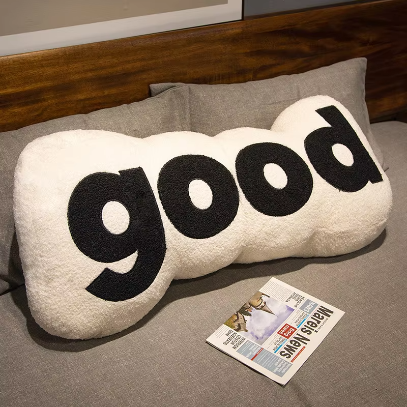 Wholesale Custom Throw Pillows – Shaped/Long, Embroidery/Applique, Teddy Velvet