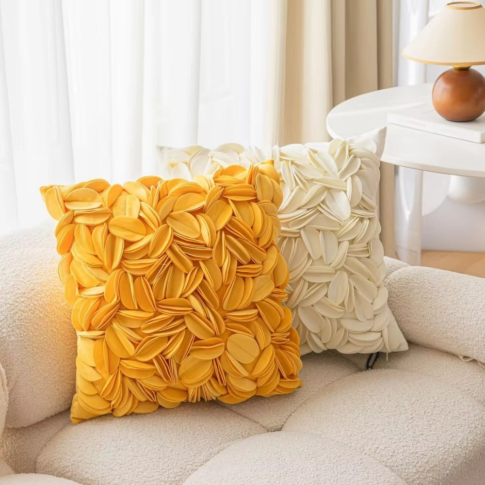 3D Flower Custom Throw Pillows – Vivid Petal Velvet, Decorative, High Quality, Duplex Splicing