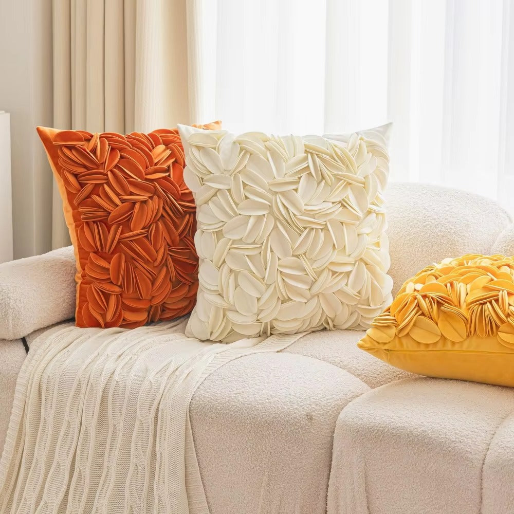 3D Flower Custom Throw Pillows – Vivid Petal Velvet, Decorative, High Quality, Duplex Splicing