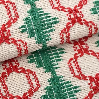 Boho Christmas Tree Throw Pillow Covers – Hanging Tassel, Cotton & Linen, Lace, Decorative, for Cushions