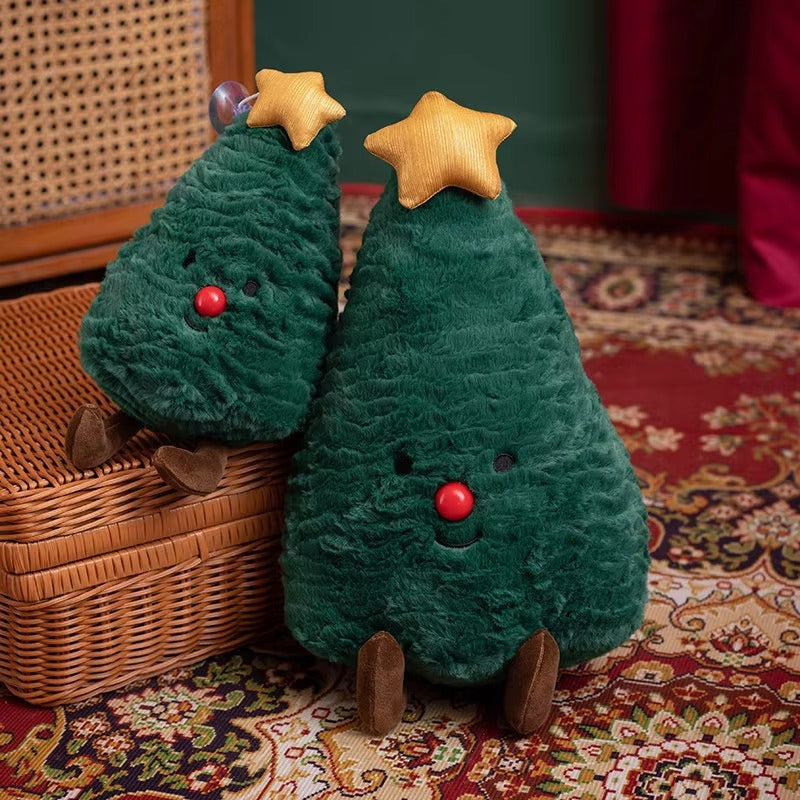 Christmas Decor Cushions – Gift Box/Wreath/Tree/Gingerbread, Plush, Hypoallergenic