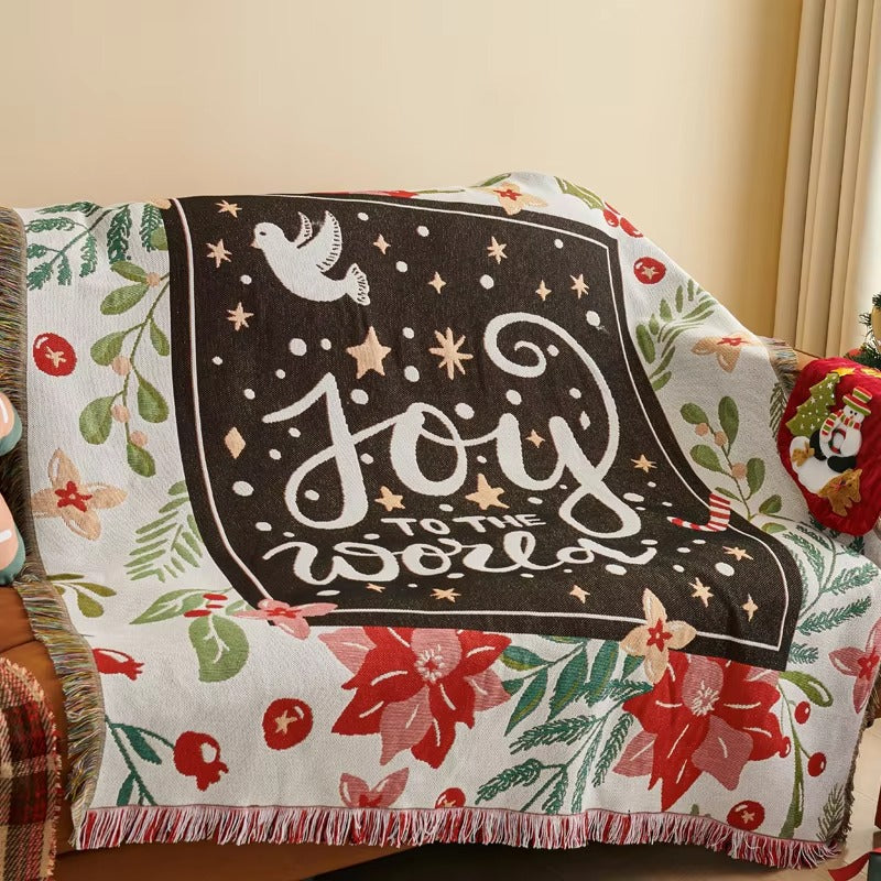 Wholesale Christmas Polyester-Cotton Throws – Cartoon Woven, 130*160, for Sofa/Couch, Decor