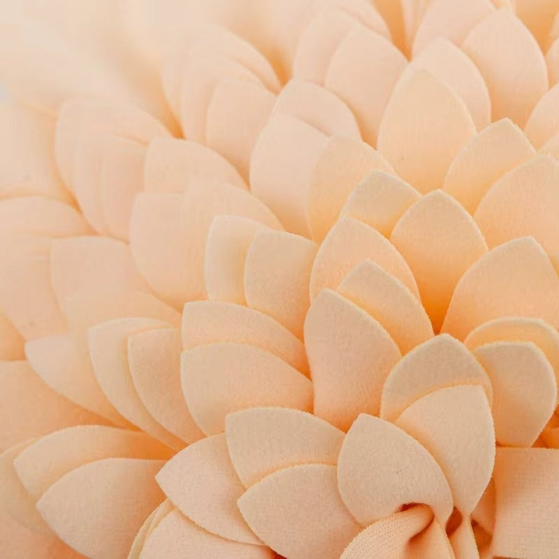 3D Flower Custom Round Throw Pillows – Petal Woollen Water Lily, Decorative, High Quality