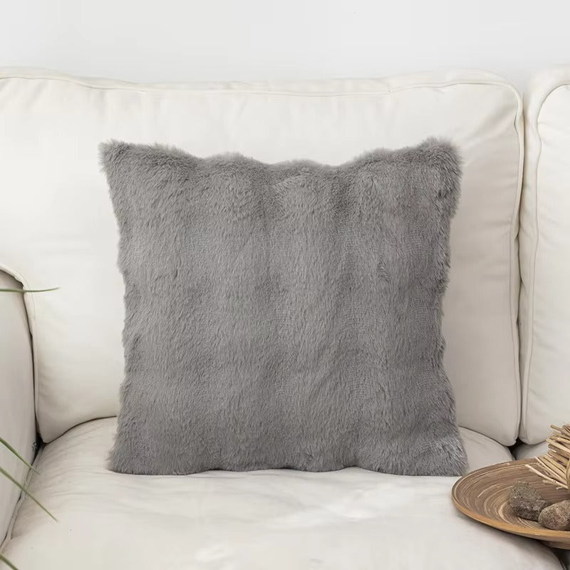 Tuscany Pillow Covers – Cozy Soft Rabbit Bubble Faux Fur, Decorative, for Sofa/Home Decor