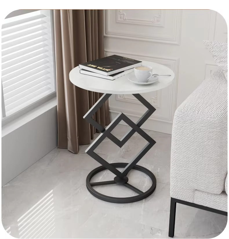 Luxury Modern Minimalist Tables – Sintered Stone, Metal Frame, Coffee/Side, Multi-scene Use