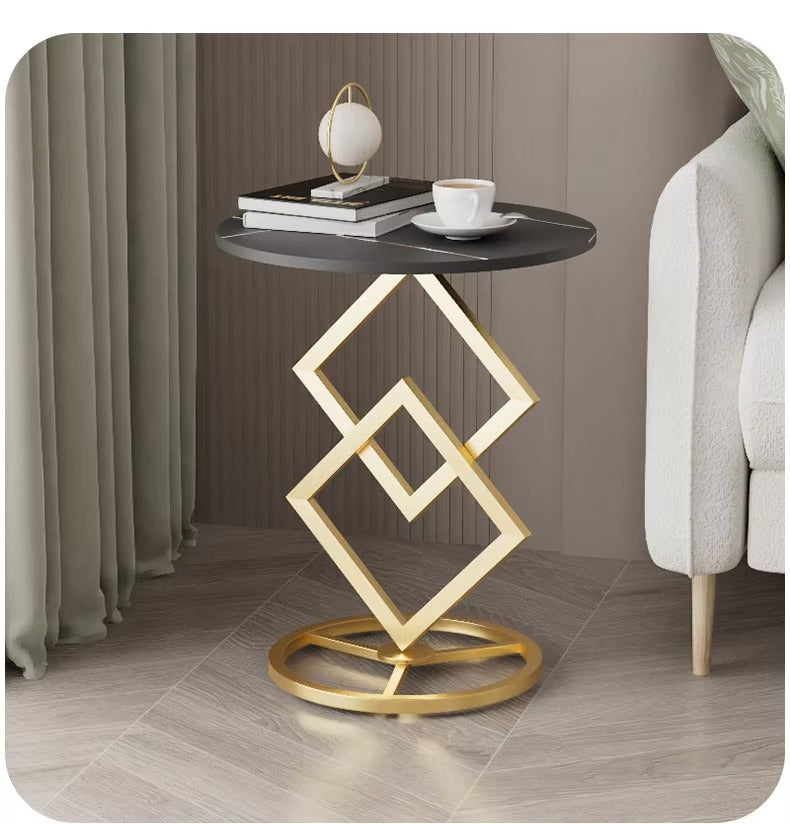 Luxury Modern Minimalist Tables – Sintered Stone, Metal Frame, Coffee/Side, Multi-scene Use