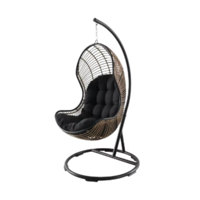 Modern Minimalist Rattan Swing Chair – Waterproof, Outdoor Furniture, for Garden & House, Hanging Design