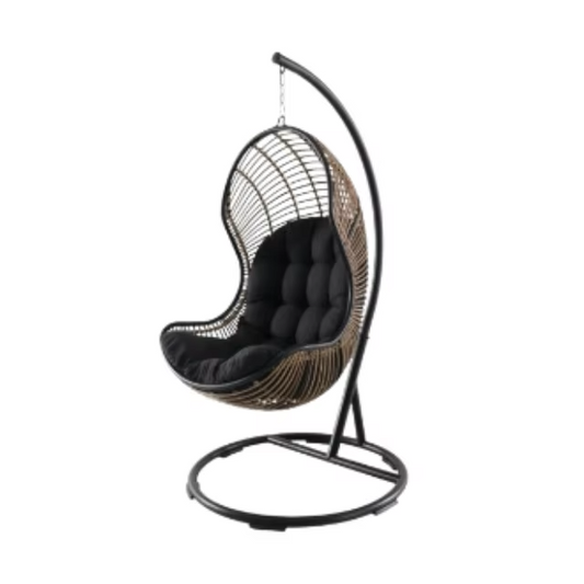 Modern Minimalist Rattan Swing Chair – Waterproof, Outdoor Furniture, for Garden & House, Hanging Design