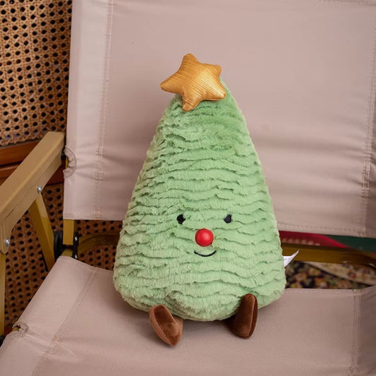 Christmas Decor Cushions – Gift Box/Wreath/Tree/Gingerbread, Plush, Hypoallergenic