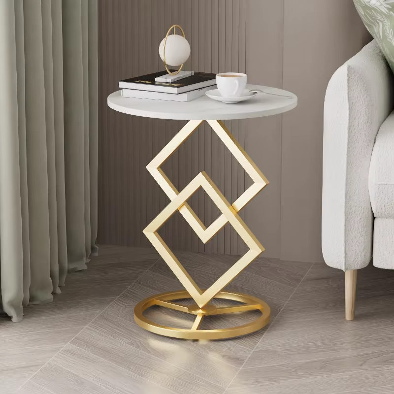 Luxury Modern Minimalist Tables – Sintered Stone, Metal Frame, Coffee/Side, Multi-scene Use
