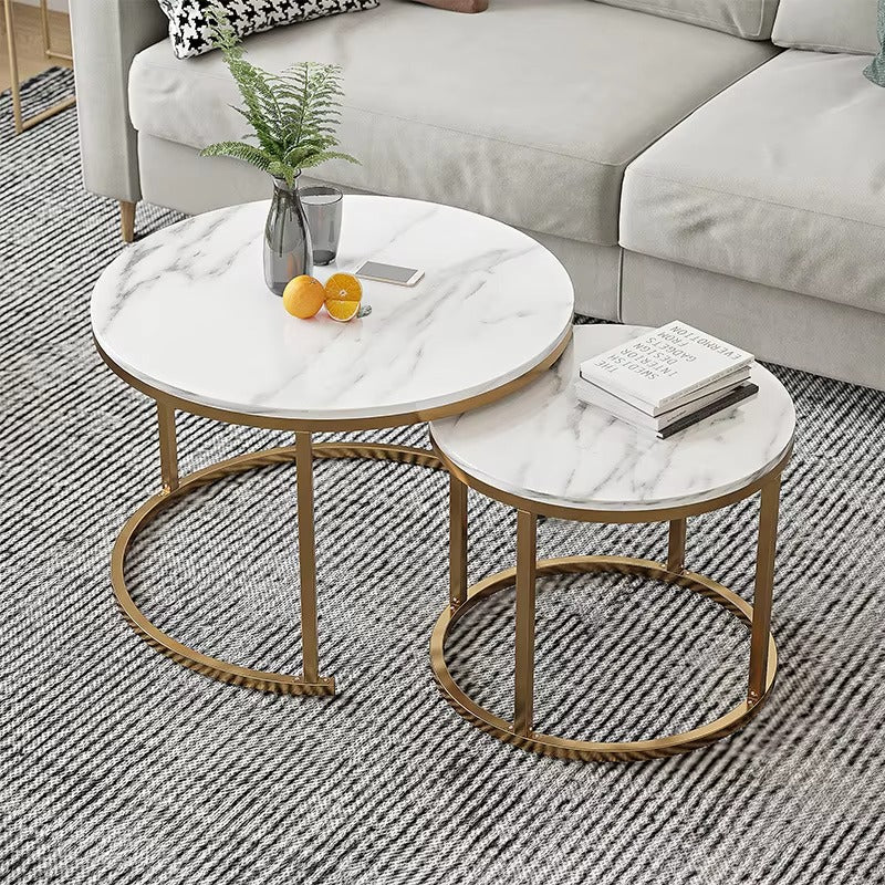 Black/White/Gold Nordic Coffee Tables – Round/Small, Wood/Marble, Outdoor/Living Room, Luxury