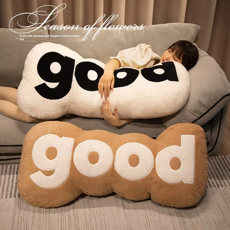 Wholesale Custom Throw Pillows – Shaped/Long, Embroidery/Applique, Teddy Velvet