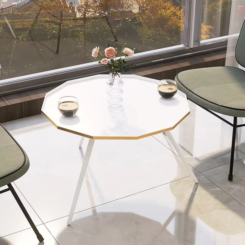 Small Polygonal Coffee/Side Tables – Stainless Steel, Modern Creative, Living Room/Home Balcony