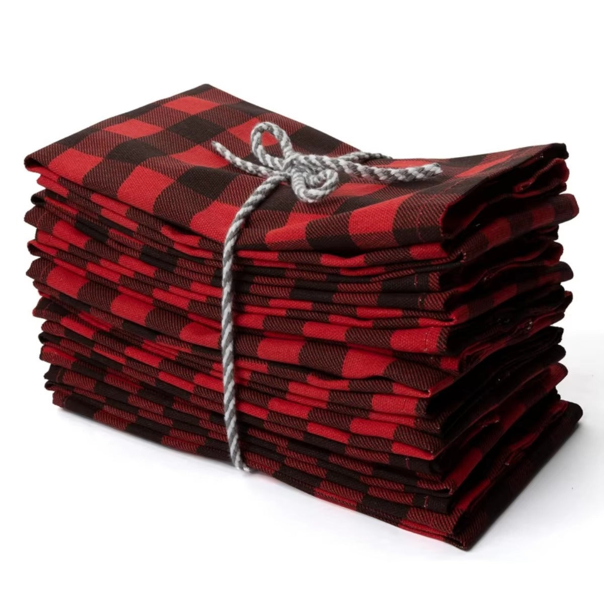 Queeneo Christmas Red Buffalo Check Napkins – Plaid, Custom, Party/Kitchen, Holiday Decor