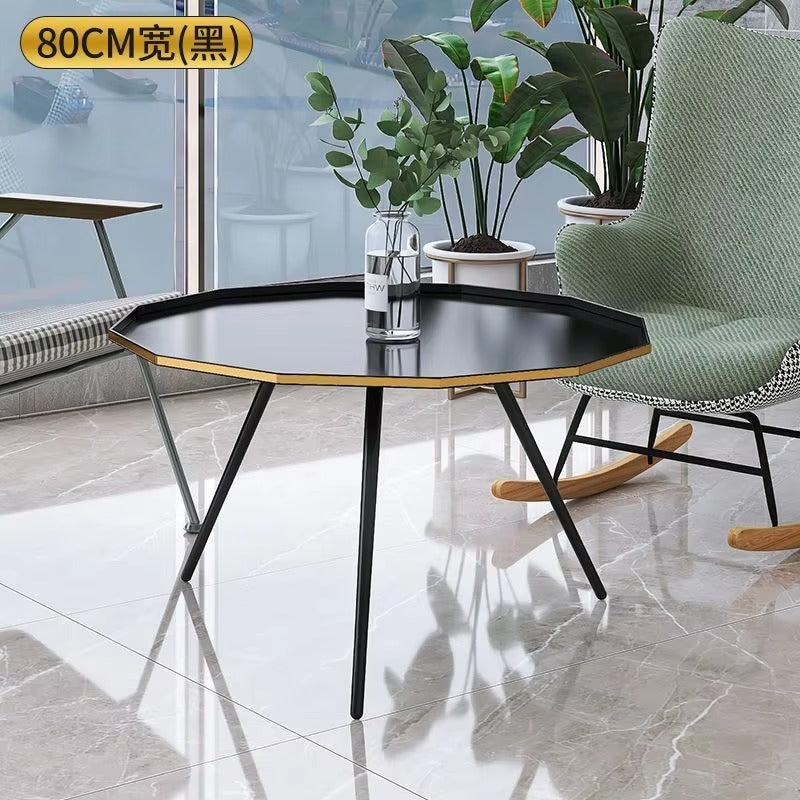 Small Polygonal Coffee/Side Tables – Stainless Steel, Modern Creative, Living Room/Home Balcony