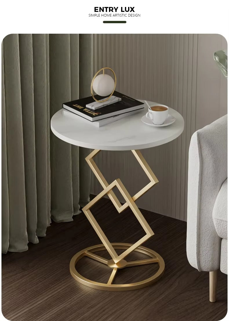 Luxury Modern Minimalist Tables – Sintered Stone, Metal Frame, Coffee/Side, Multi-scene Use
